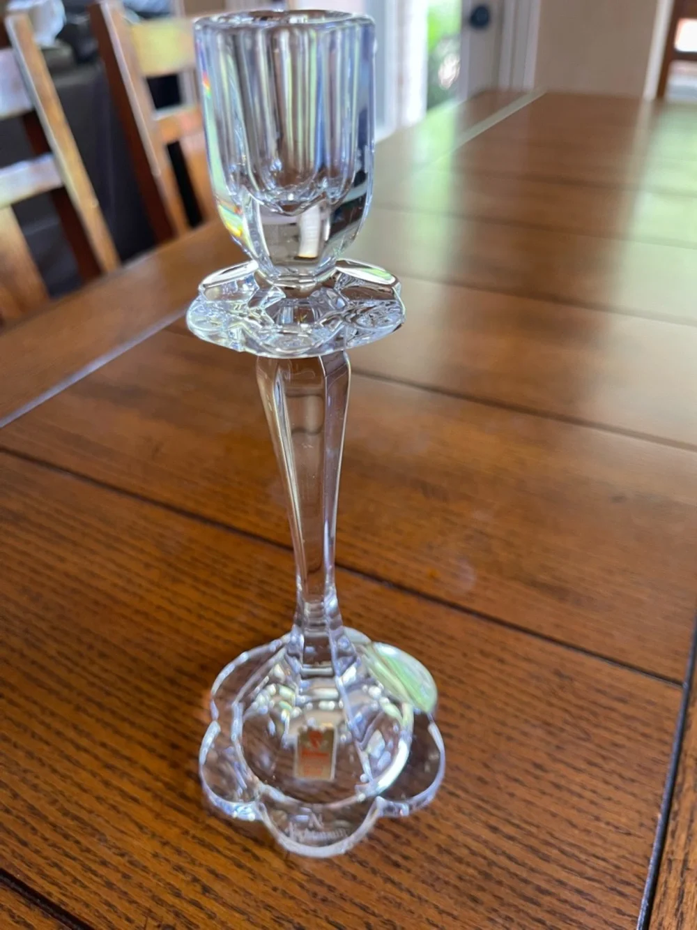 Nachtmann Crystal Petal Candle Holder Made In Germany Candlestick Holder Vintage
